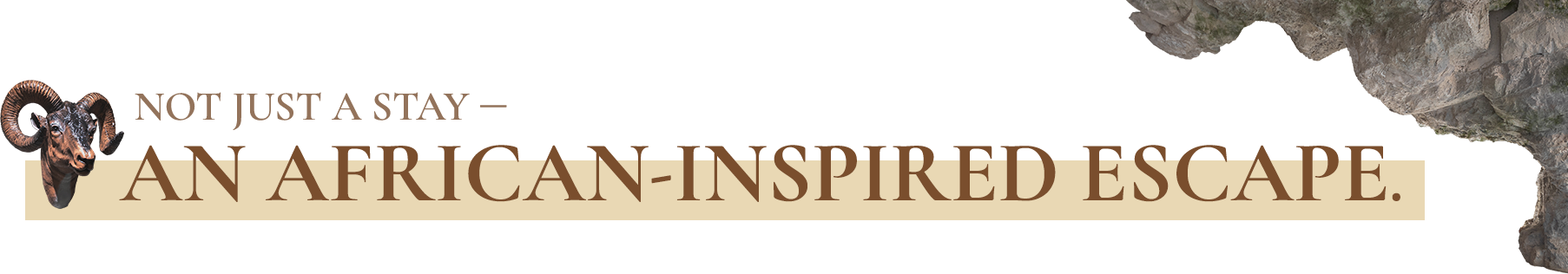 Not just a stay — an African-inspired escape.